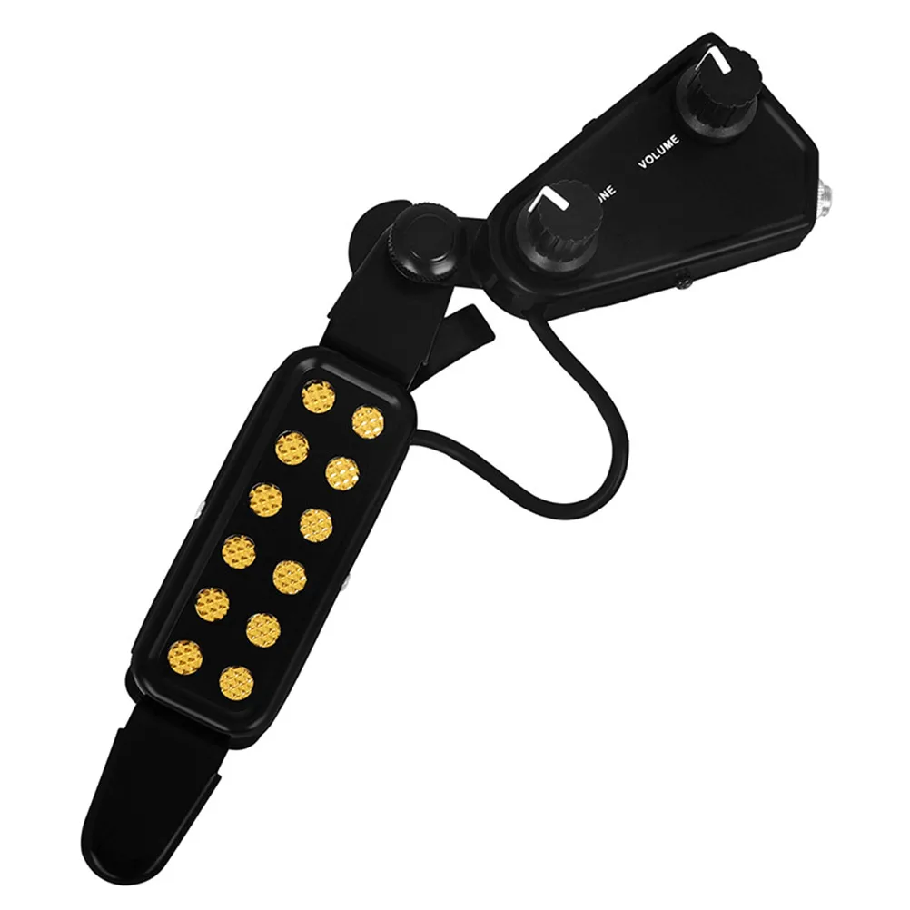 

Acoustic Guitar Pickup Black Gold 3M Cable Volume Adjustable No Drilling Transducer Folk Guitar Supplies Accessories