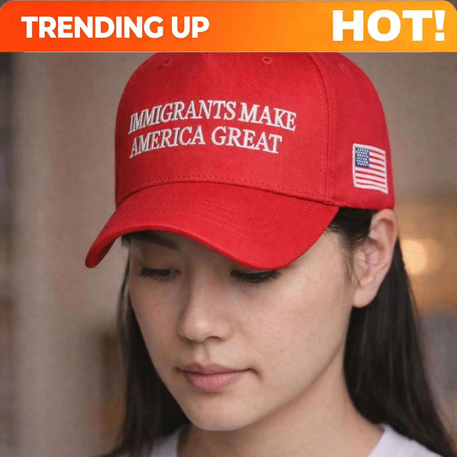Immigrants Make America Great Hat – Activist Cap, Progressive Gift, Political Protest Wear