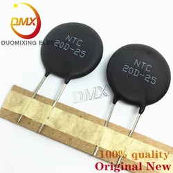 Termistor Mf72, 20d-25, 3d-25, 5d-25, 8d-25, 10d-25, Resistência NTC, 100% Novo, 5Pcs