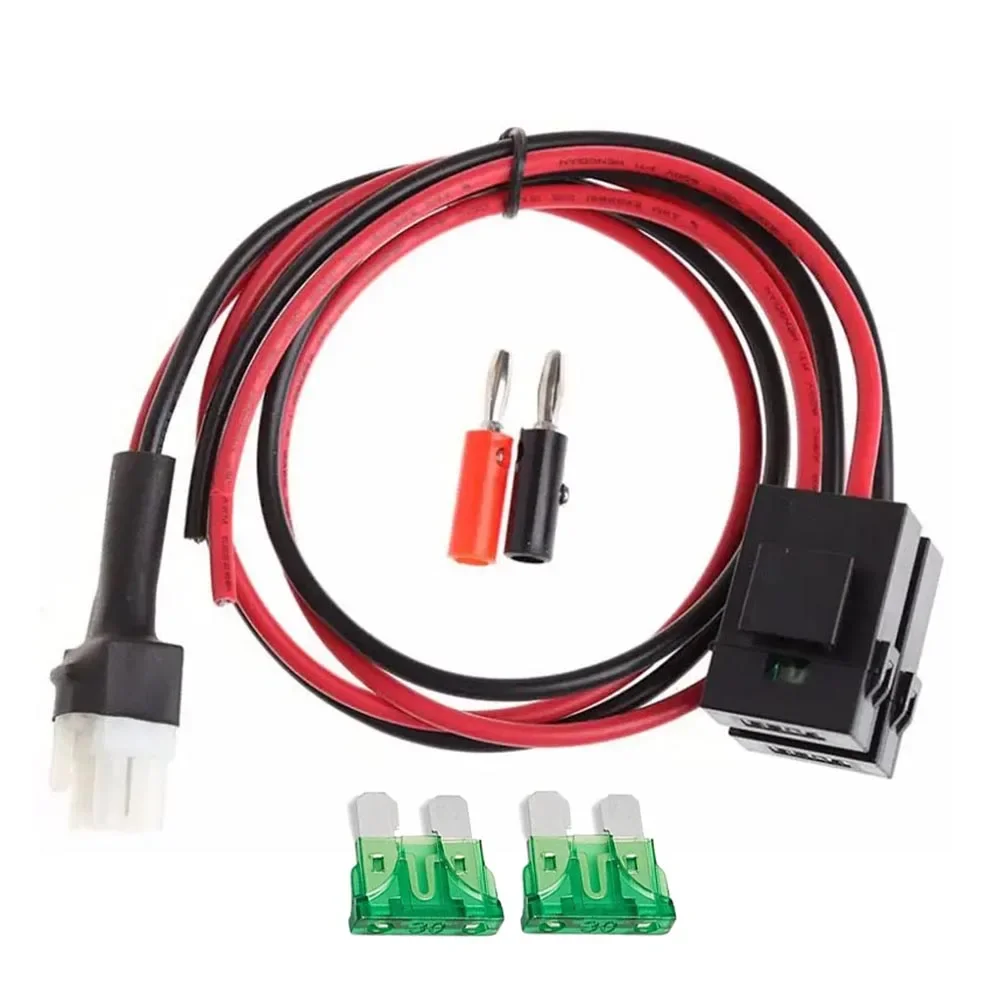 

Ham Radio Radio Equipment 30Amp Radio Cable 30Amp Fuse Power Connection 1m Cable Length Compatible With Alinco