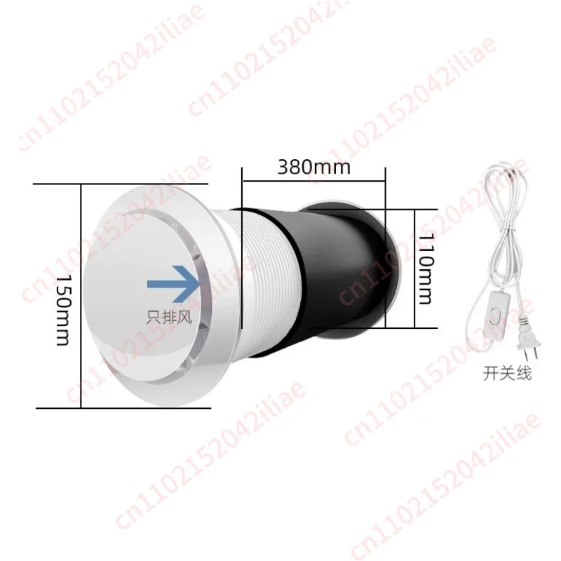 Wall-mounted fresh air ventilation fan Strong ductless ventilation system Household
