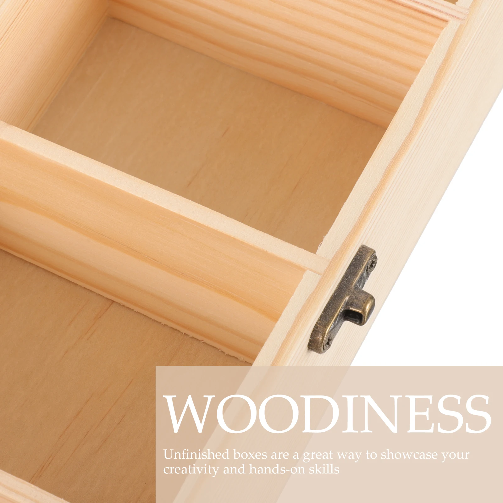 

Wooden Box 4-Slot Unfinished Mini Jewelry Case Size High Grade Wood Perfect for Chip Carving Soap Roses Lavender Bag