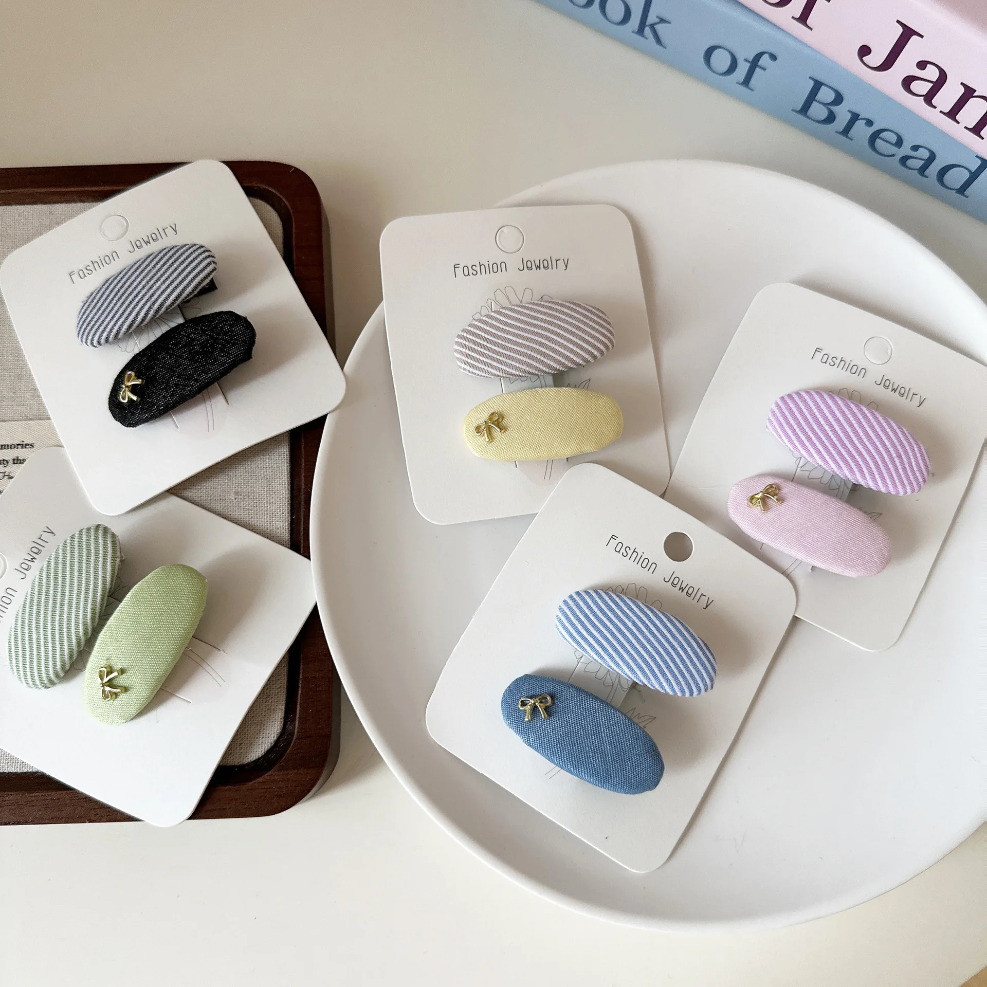 Premium Metal Bow Alligator Hair Clip Ellipse Shape Candy Color for Side Bangs Non Slip Strong Grip Lightweight
