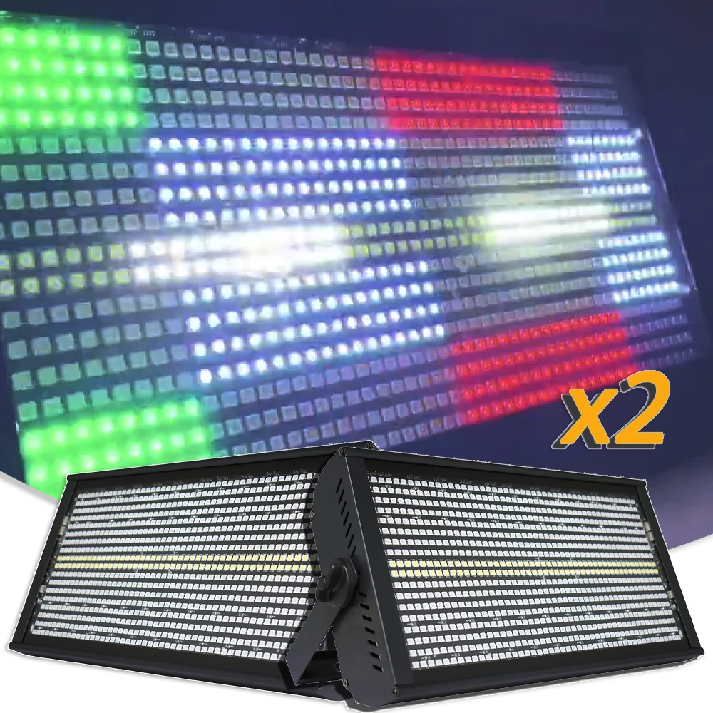 2PCS/LOT LED 768PCS RGB + 96PCS White Strobe Wash Effect Stage Lighting Nightclub Party Dj Disco Concert Live Show Equipment