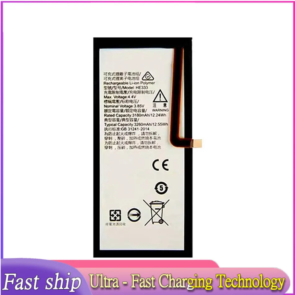 

Mobile Phone Battery For Nokia 8 Sirocco Global Dual Sim TD-Lte Hmd Avatar HE333 Durable 3260Mah