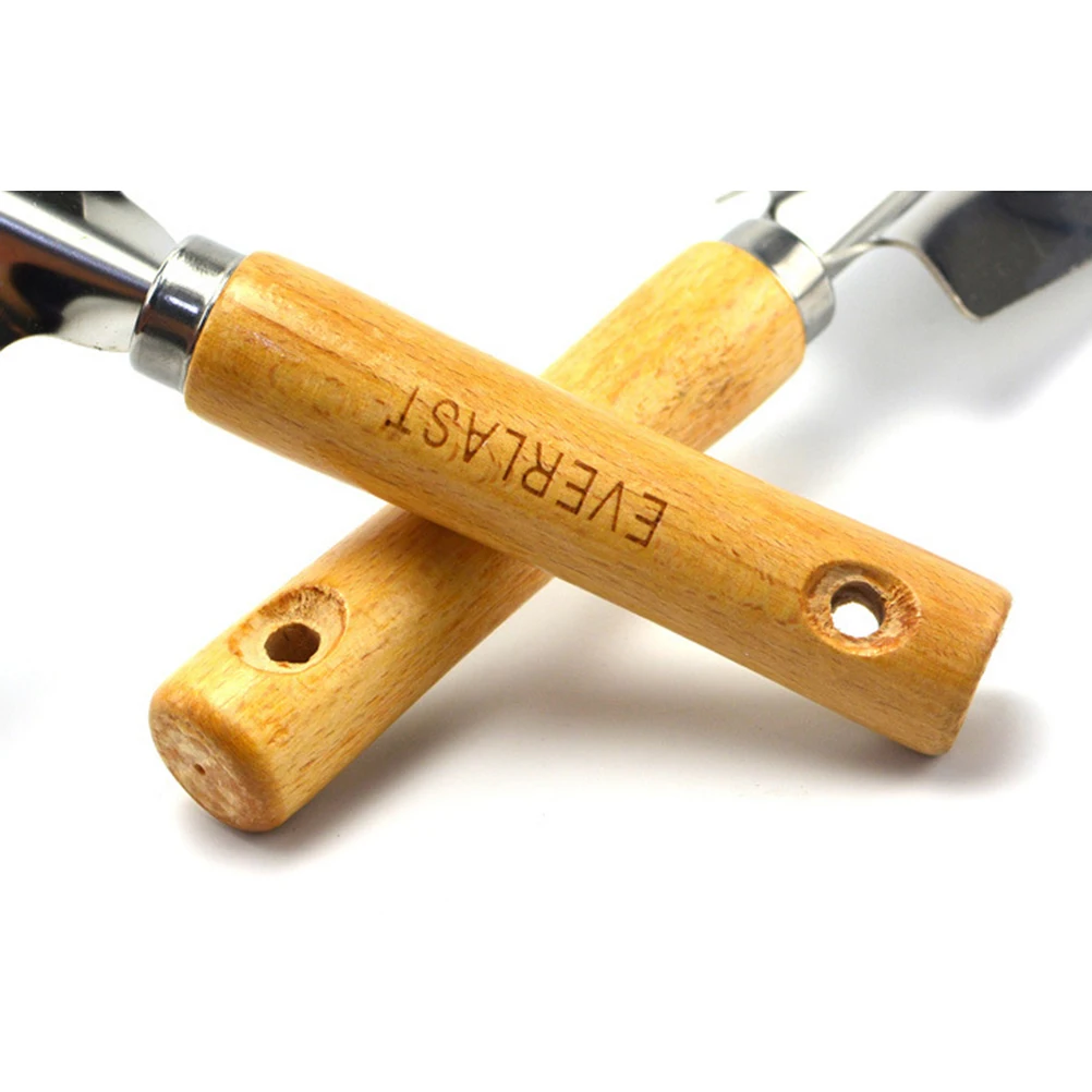 

2pcs Beech Wood Garden Spade Tools For Bonsai Flowerpot Mini Shovel Set Potted Pot Plant Gardening Accessories Rake Kit Black