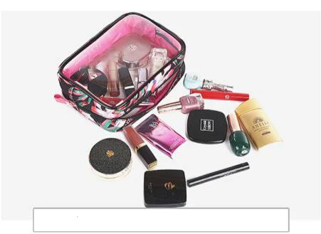 3 Transparent Pvc Makeup Bags Women Essential Organizer Bag Large Capacity Travel Makeup Bag Makeup Bag Case