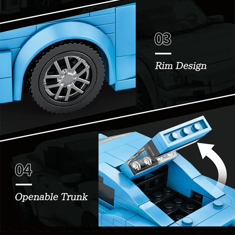 MOC City Technical Racing Car Building Blocks Kit modello di super veicoli educativi STEM fai-da-te per bambini Regali di Natale di compleanno