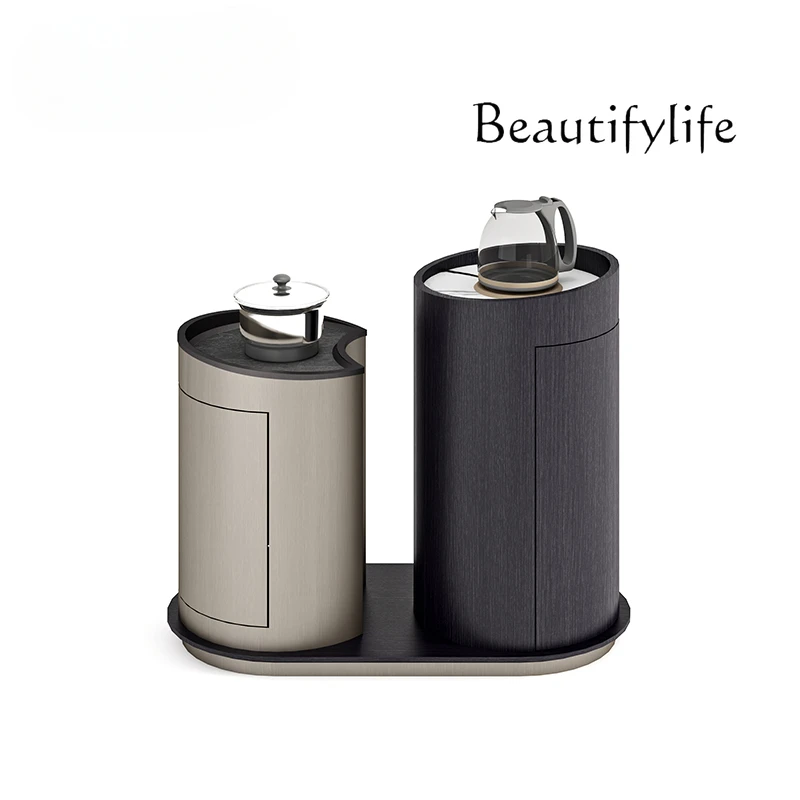 tea table side cabinet, office multi-function automatic water supply and tea cabinet, kettle integrated