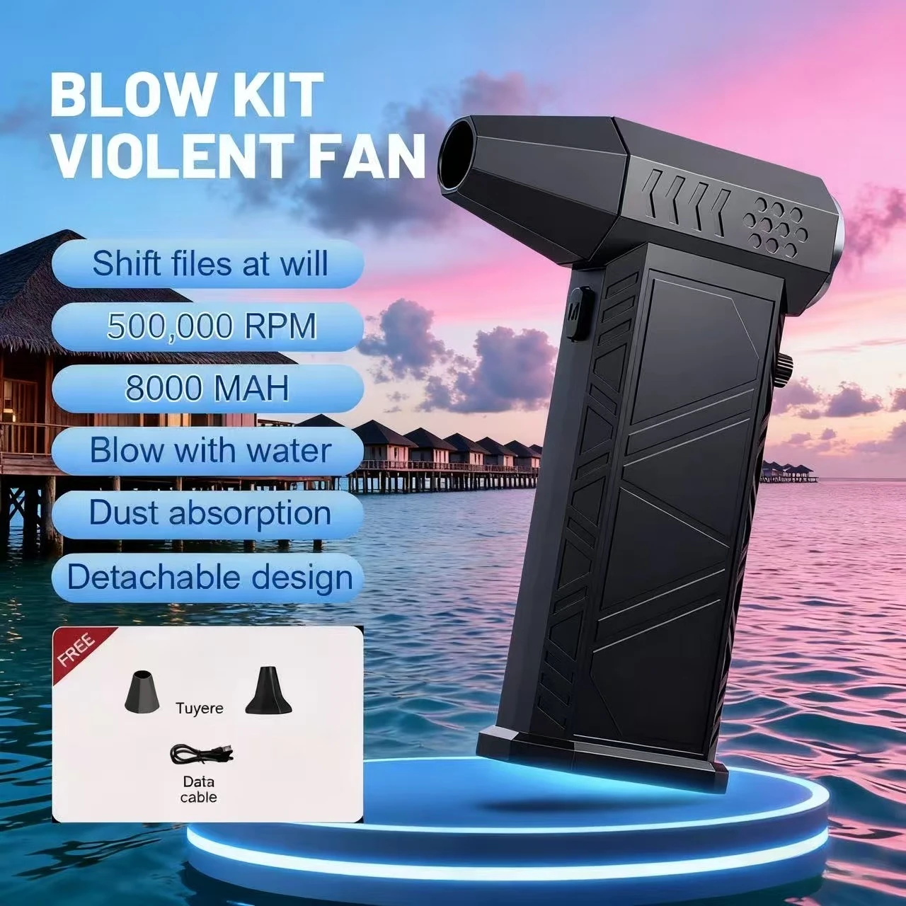 

Turbo Fan Jet 550000RPM Turbo Jet Blower Brushless Vacuum Cleaner Blower For PC/Keyboard/Home/Car Cleaning Air Duster Blower