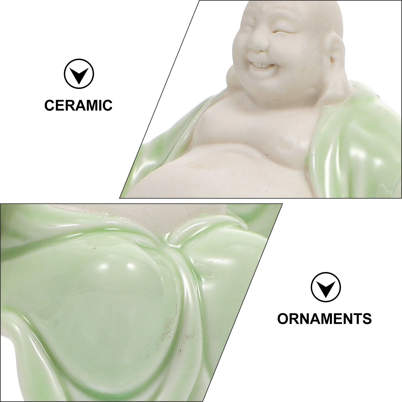 

Stylish Ceramic Maitreya Figure Decor Piece for Living Room Bedroom Mantel Shelf Display Unique Elegant Craftsmanship Home Gift