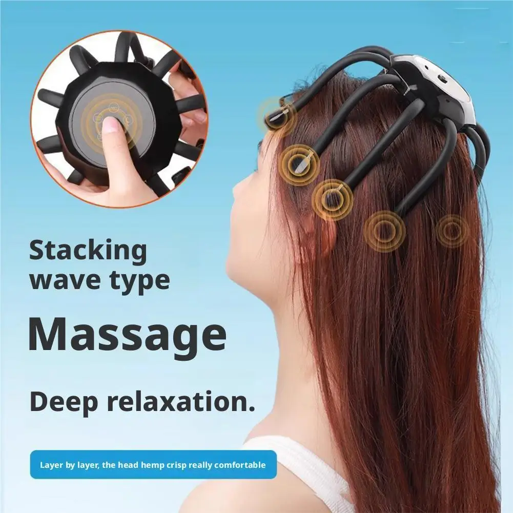 

Electric Scalp Massager Cordless Portable Deep Relaxation Tool Relieves Stress For Home Travel Daily Use