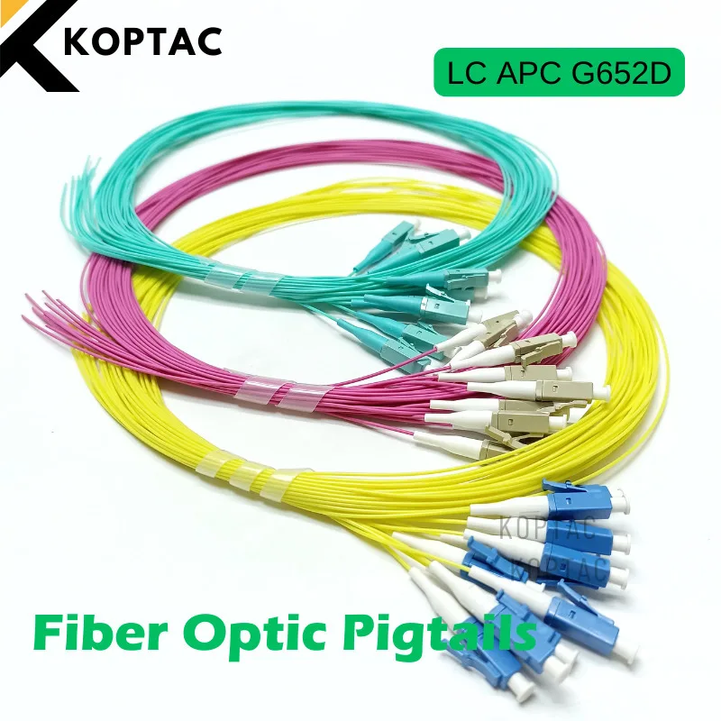 

50PCS Fiber Optic Pigtail LC/UPC SM/OM3/OM4 SX 0.9MM 1.5 Meter Length SM/MM Fiber Optical Pigtails LC UPC PVC FTTH