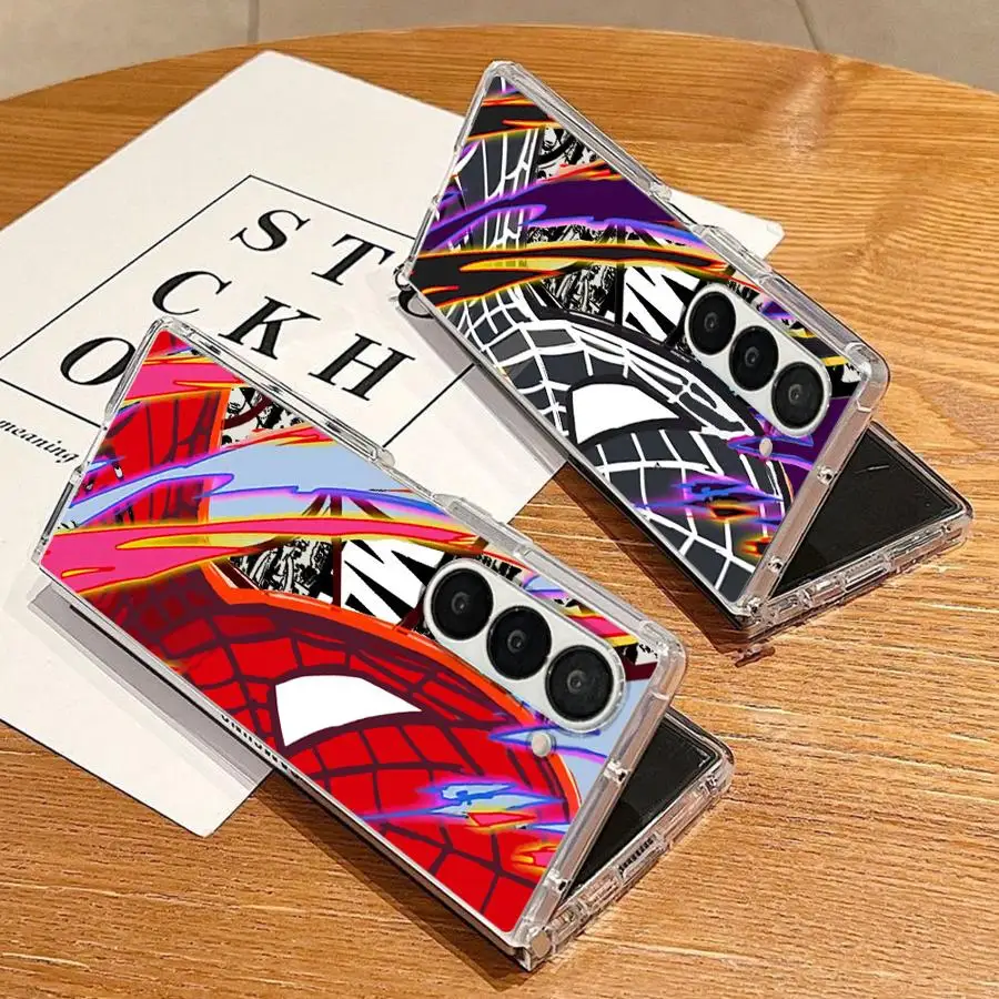 Case for Samsung Galaxy Z Fold 7 6 5 4 3 ZFold3 ZFold5 ZFold6 ZFold7 ZFold4 Back Phone Cover Marvel Sipiderman