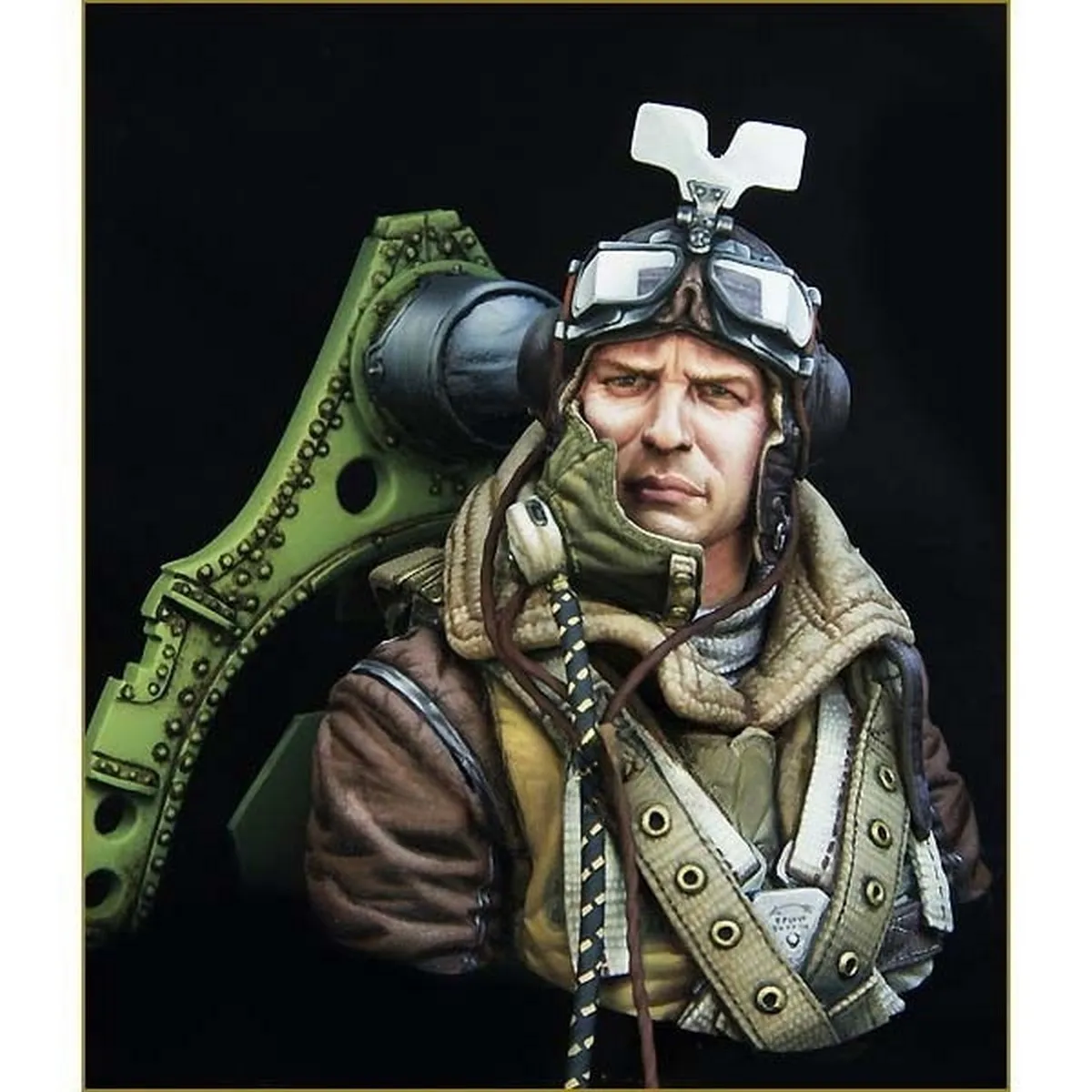 1/10 Resin unpainted model Kit, military theme, bust of World War II British pilot unassembled and unpainted GK, 1386X
