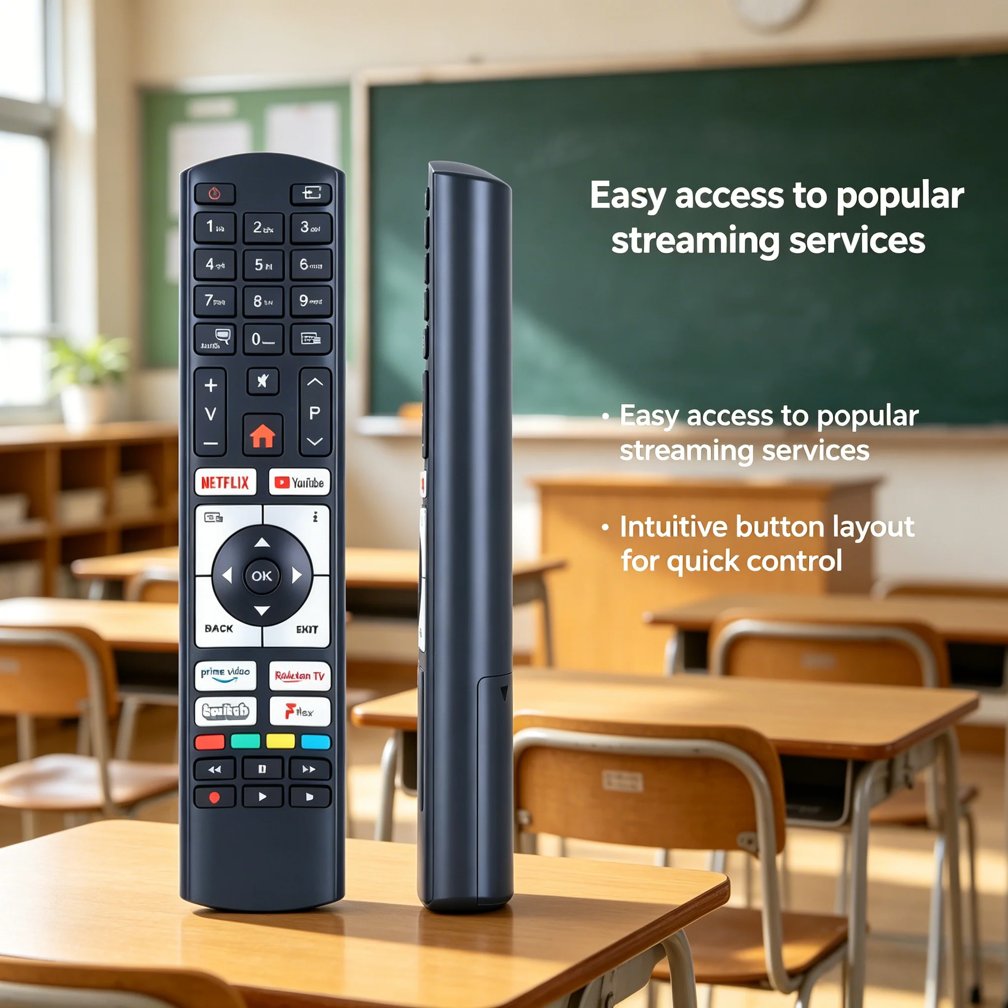 RC4519P Media Remote for School Dormitory Student Mini TV & DVD Player Controller Compatible with RC4517P RC4520P RC4522P