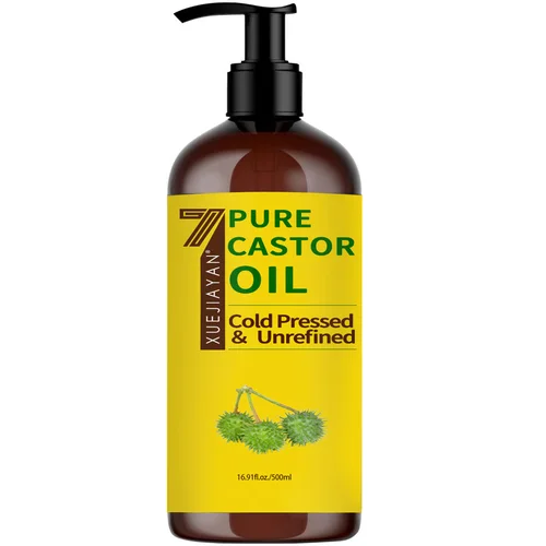 Aceite 100% puro y de ricino para el crecimiento del cabello de pestañas y las cejas - Aceite portador para aceites esenciales, aromaterapia y masaje