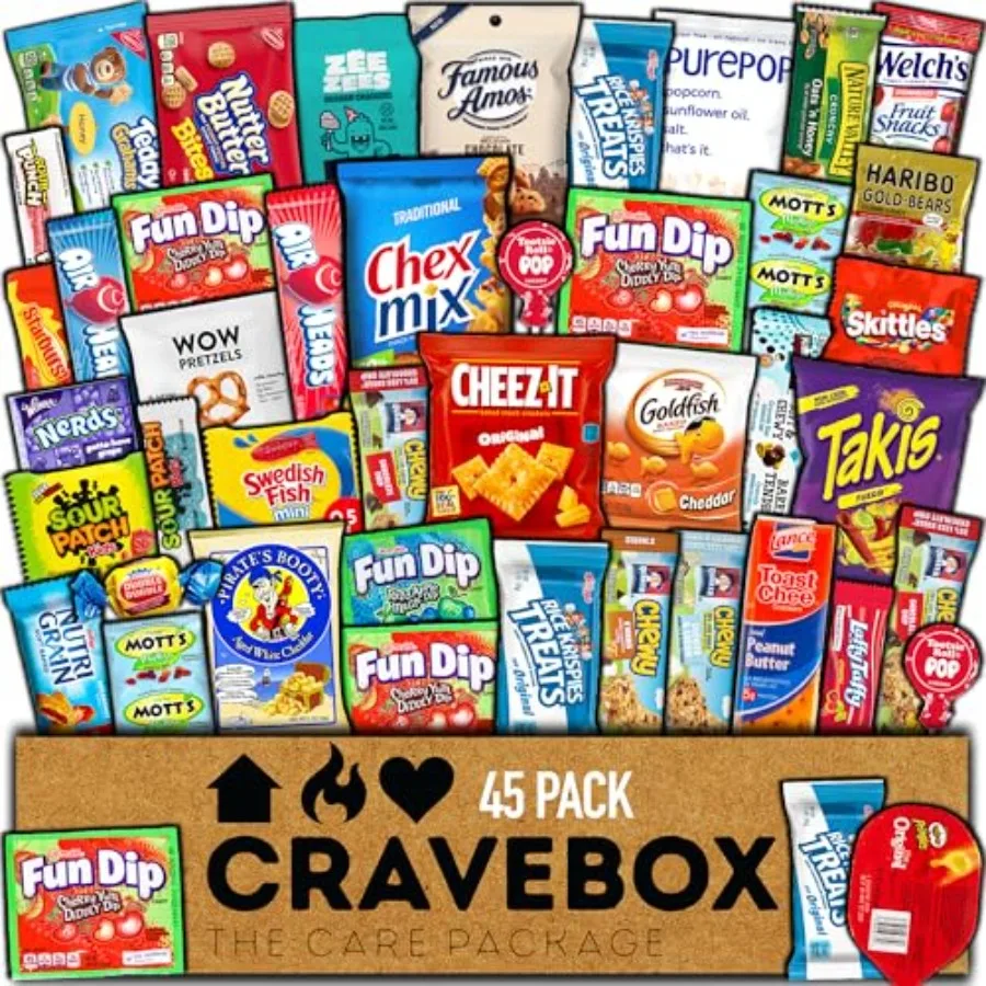 

Набор закусок CRAVEBOX: Ассорти из 45 пасхальных лакомств в подарочной корзине для взрослых, племянников, мужчин, женщин, парней и девушек