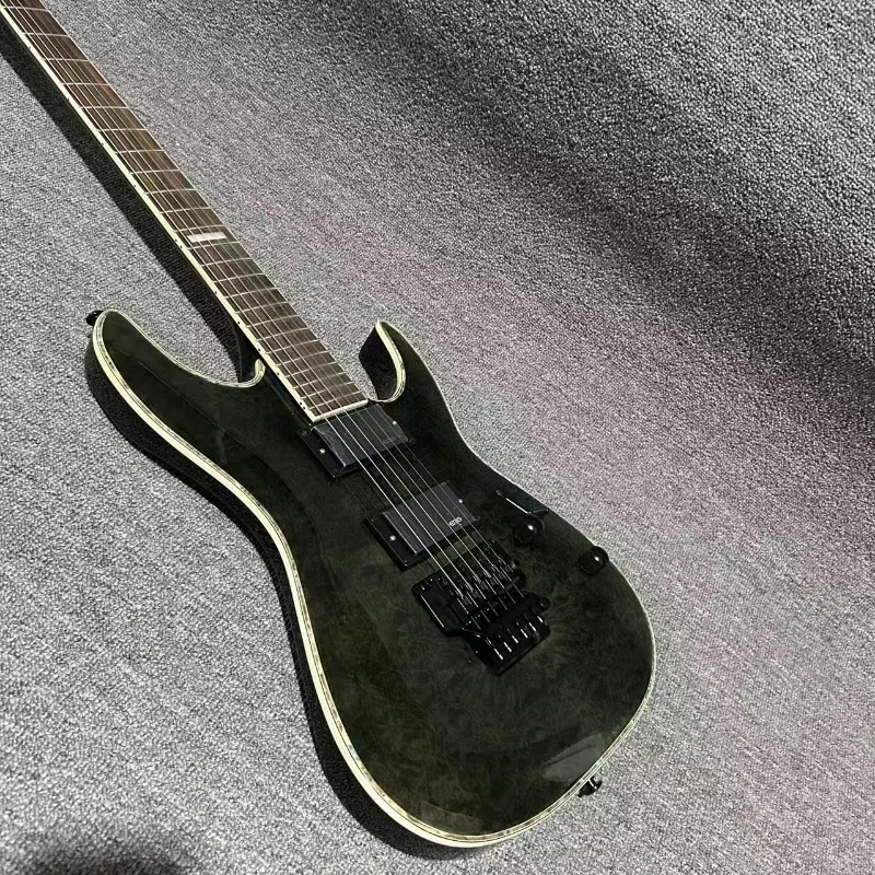 التوصيل المجاني الغيتار الكهربائي الأسود روزوود الرقبة الماهوجني الجسم جاك