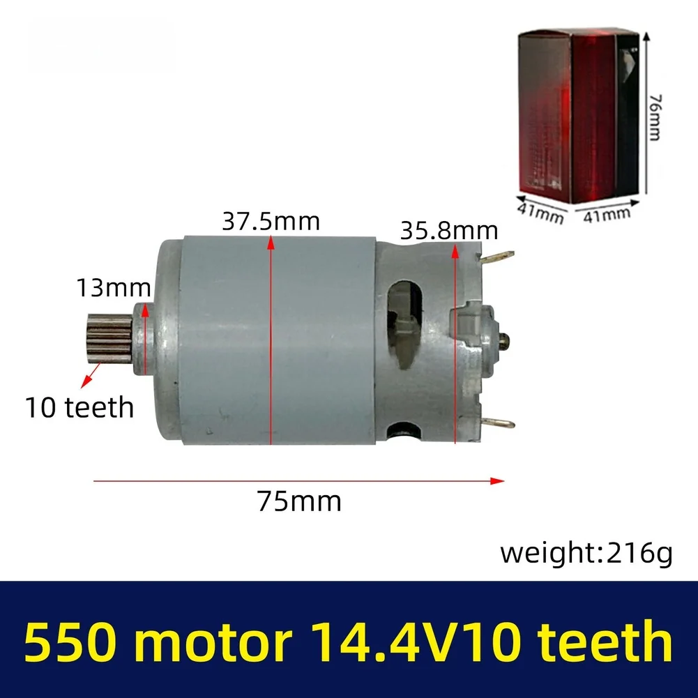 14.4V 550 Type 10 Teeth Lithium Motor For 4 6 8 Inch Cordless Hand Saw Electric Power Tool Replacement Part