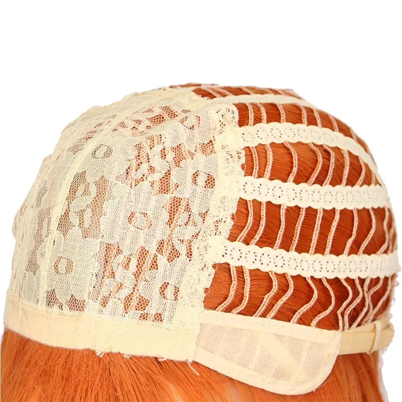 2025 aaa QQXCAIW 긴 직선 코스프레 가발(뱅 포함) 여성용 합성 머리 와인 레드 핑크 블랙 내열성 가발