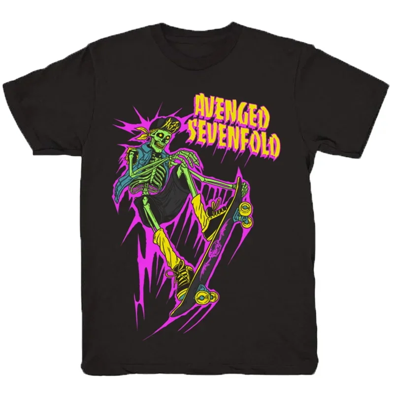 

Metalcore Avenged Sevenfold Rock T-Shirt Men Women 100% Cotton Plus Size Streetwear Summer Oversized Loose O-Neck Unisex Tees
