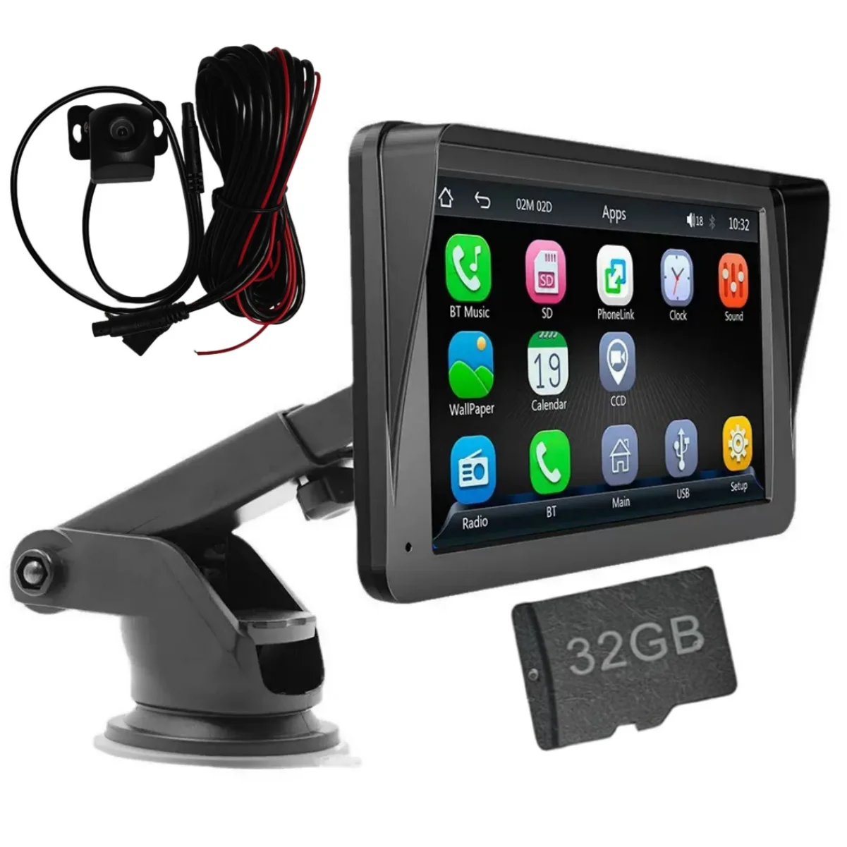 Portable MP5 7-inch Touchscreen Portable Car Multimedia Player Multimedia Player Dual-band WiFi 1024x600 Resolution