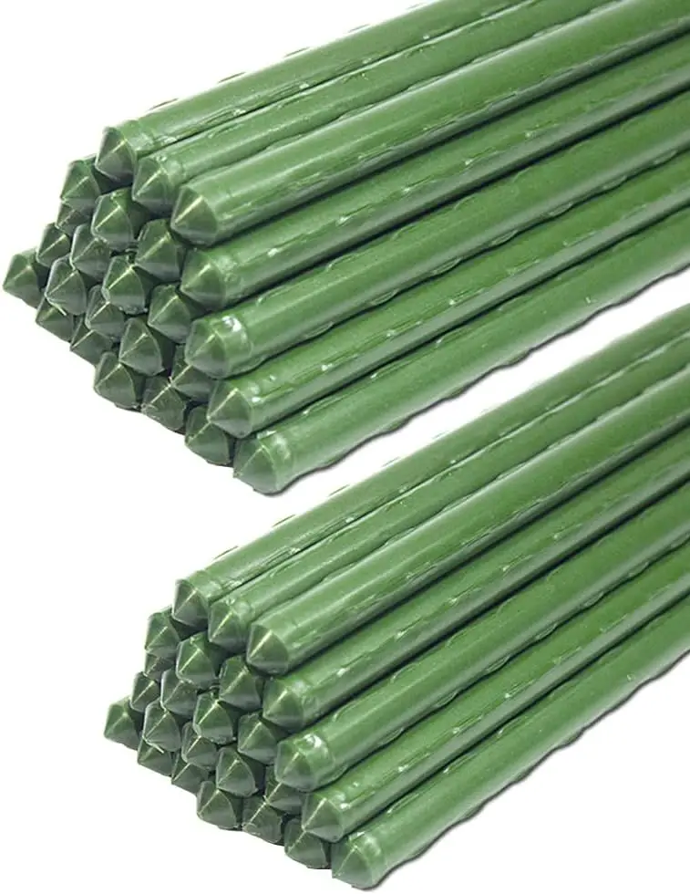 

Опоры для растений: прочные металлические стойки для ограждений, 1,5 м, стальные, с пластиковым покрытием, для томатов, деревьев, огурцов, ограждений, бобов, упаковка 50 шт.