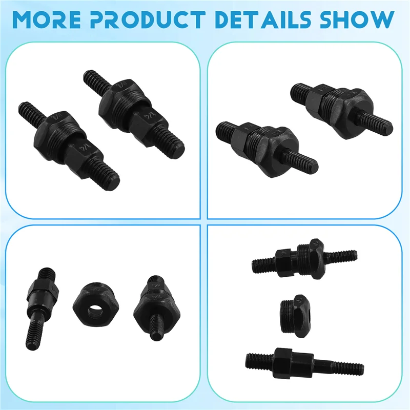 【CALIENTE】 Pieza de herramienta remachadora de tuerca de remache manual Reemplazo de mandril roscado para remache de tuerca manual SAE 1/4-20 Paquete de 2