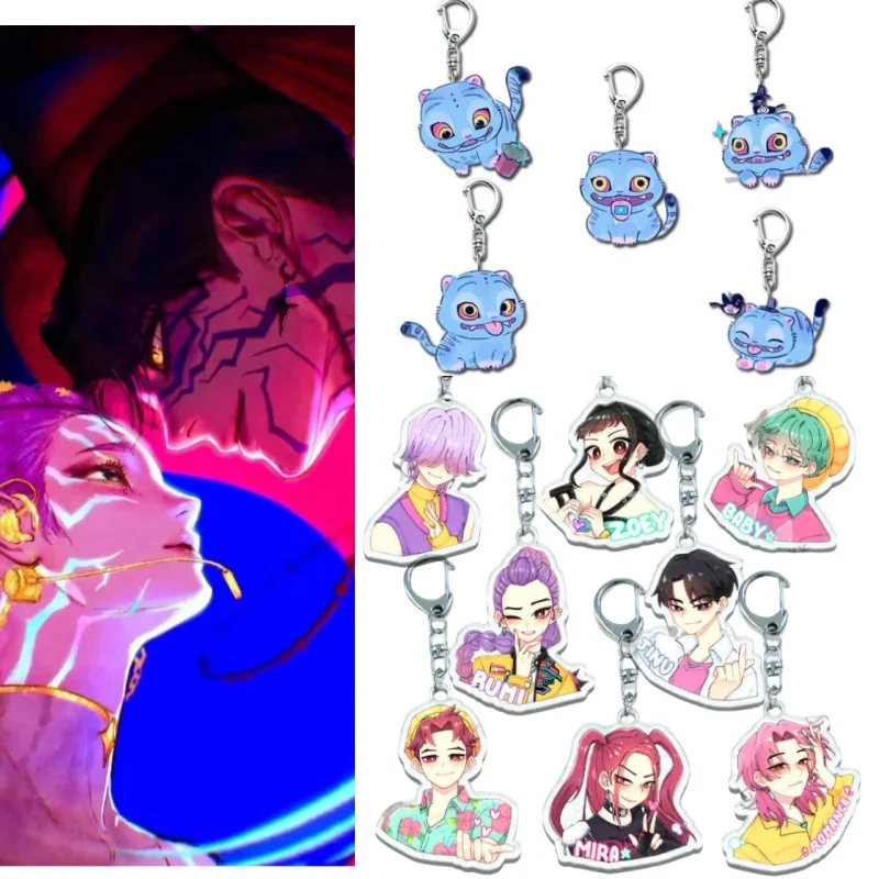 

Cartoon Kpop Rumi Baby Mystery Saja Self-Made Acrylic Anime Game Keychain Bag Car Stationery Pendant