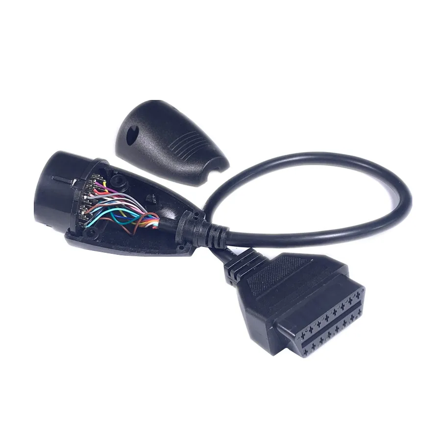 Full 38pin to 16pin OBD2 Connector for B-en-z 38 Pin OBD2 16 Pin Female Adapter Connector Cable 38pin for M-cer-des