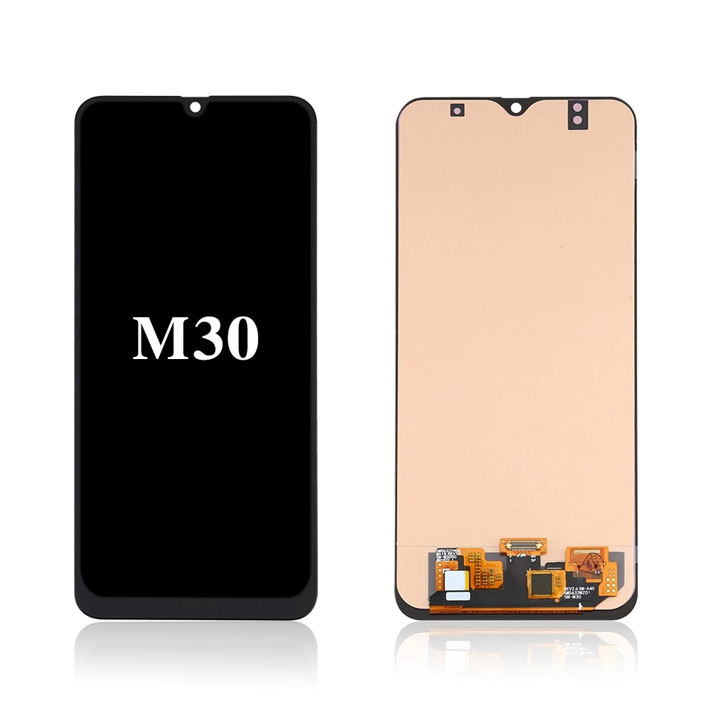 Cellphone M30 LCD Parts For Samsung Galaxy M30 ​M305 M305F M305DS LCD Display Touch Screen Assembly Replacement with frame