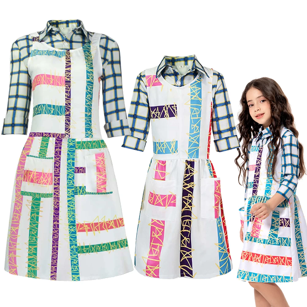 TV ST 4 Cosplay Costume 11 Eleven Dress Outfits Women Kids Girls Plaid Shirt Sleeveless Dress Suit Halloween