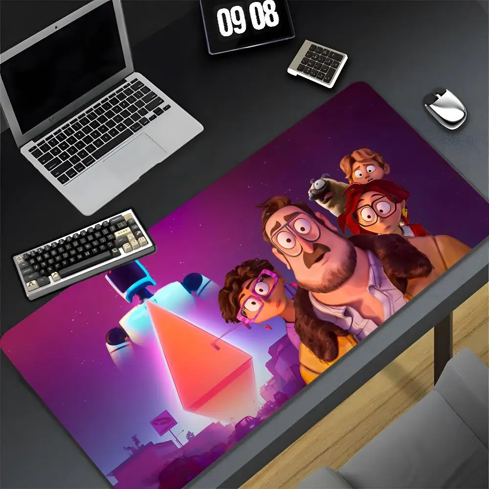 The Mitchells vs. the Machines Mouse Pad XXL Gamer Gaming PC Computer Otaku Locking Edge DIY Customized Photo Laptop Notebook De