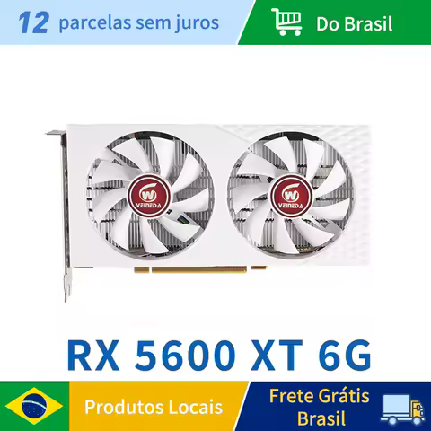 Veineda RX5600xt 6G placa gráfica para jogos de pc 6GB 192Bit GDDR6 PCI-E 4.0 × 8 GPU Radeon rx5600 6gb placas de vídeo para jogos Placa de vídeo