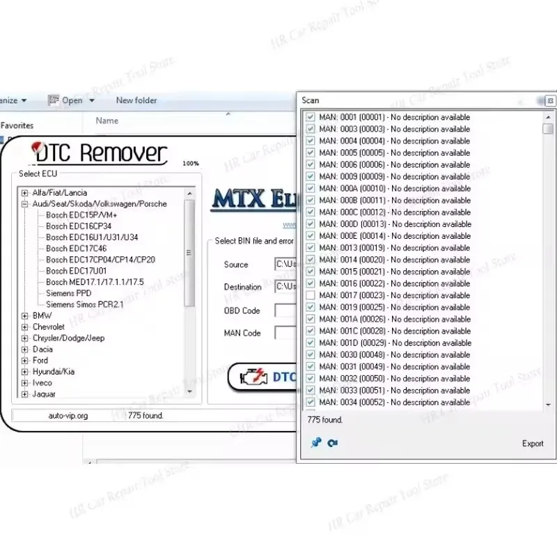 مزيل MTX DTC 1.8.5.0 مع Keygen + 9 برنامج ضبط وحدة التحكم الإلكترونية الإضافية SW مزيل رمز الخطأ ECU KESS KTAG FGTECH Obd2 EES