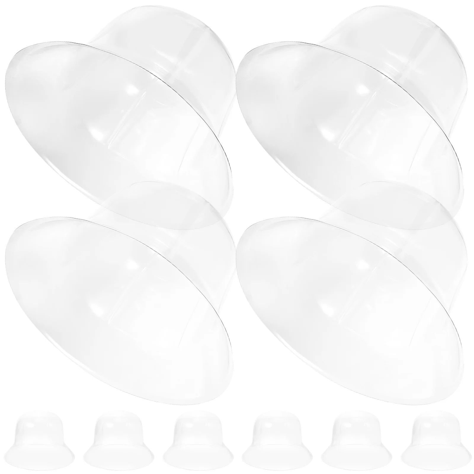 

10pcs PVC Hat Shaper Lightweight Portable Hat Holder Rack for Bucket Cap Display Storage Organizer Transparent Stand