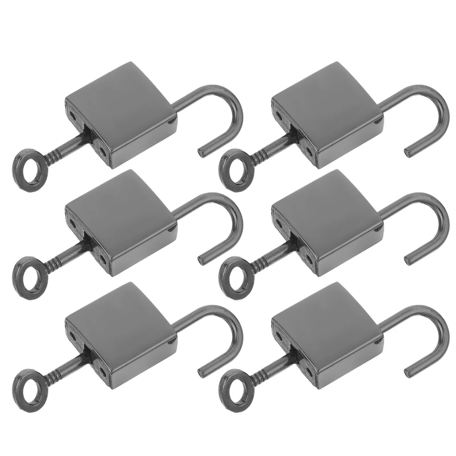 6Sets Metal Suitcase Locks Keyed Small Padlock Travel Backpack Diary Lock Mini Security Zipper Lock Backpack Locks for Travel
