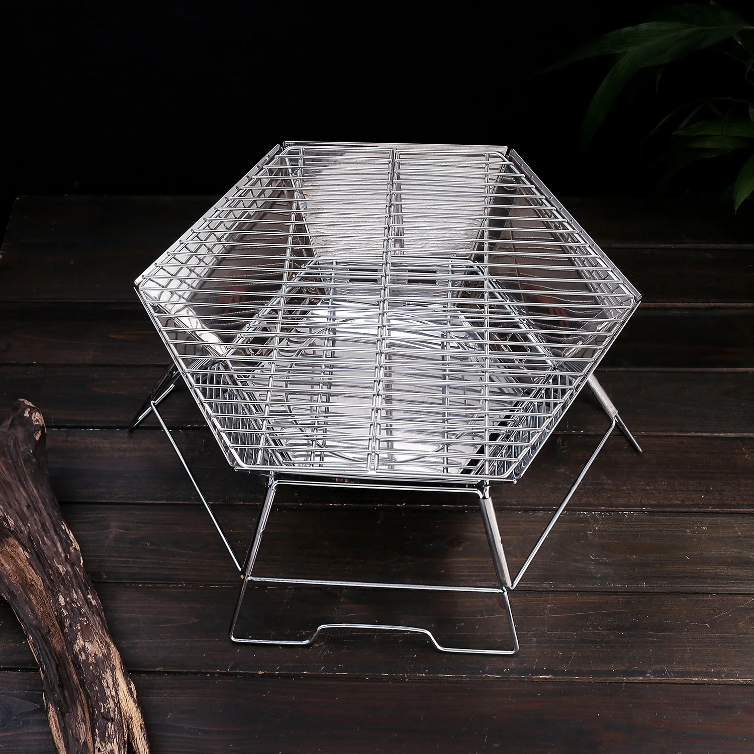 

SmiloDon Camping Fire Pit Campfire Grill BBQ Stove Outdoor Wood Stove Burner Portable Camping Grill for Outdoor Backpacking