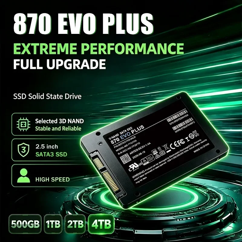 2.5 Inch New 870evo PLUS Internal Solid State Drive  SATA3 SSD 1TB 2TB 4TB Hard Disk Solid State Drive For Laptop Desktop
