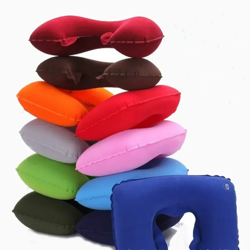 1pcs U-Shape Travel Car Pillow for Airplane Inflatable Neck Pillow Travel Accessories Road Trip Comfortable Sleep Pillows