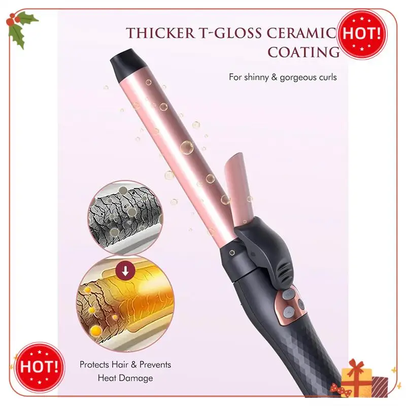 Ferro de ondulação rotativo de aquecimento rápido automático ABLE, ferro de ondulação de temperatura, ferro de ondulação de tensão dupla plugue UE