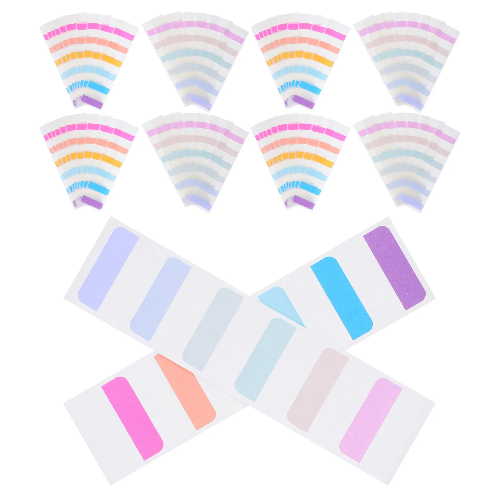 

600Pcs Multicoloured Sticky Index Tabs Transparent Design Writable Colored Tabs for Books Notes Calendars and Schedules