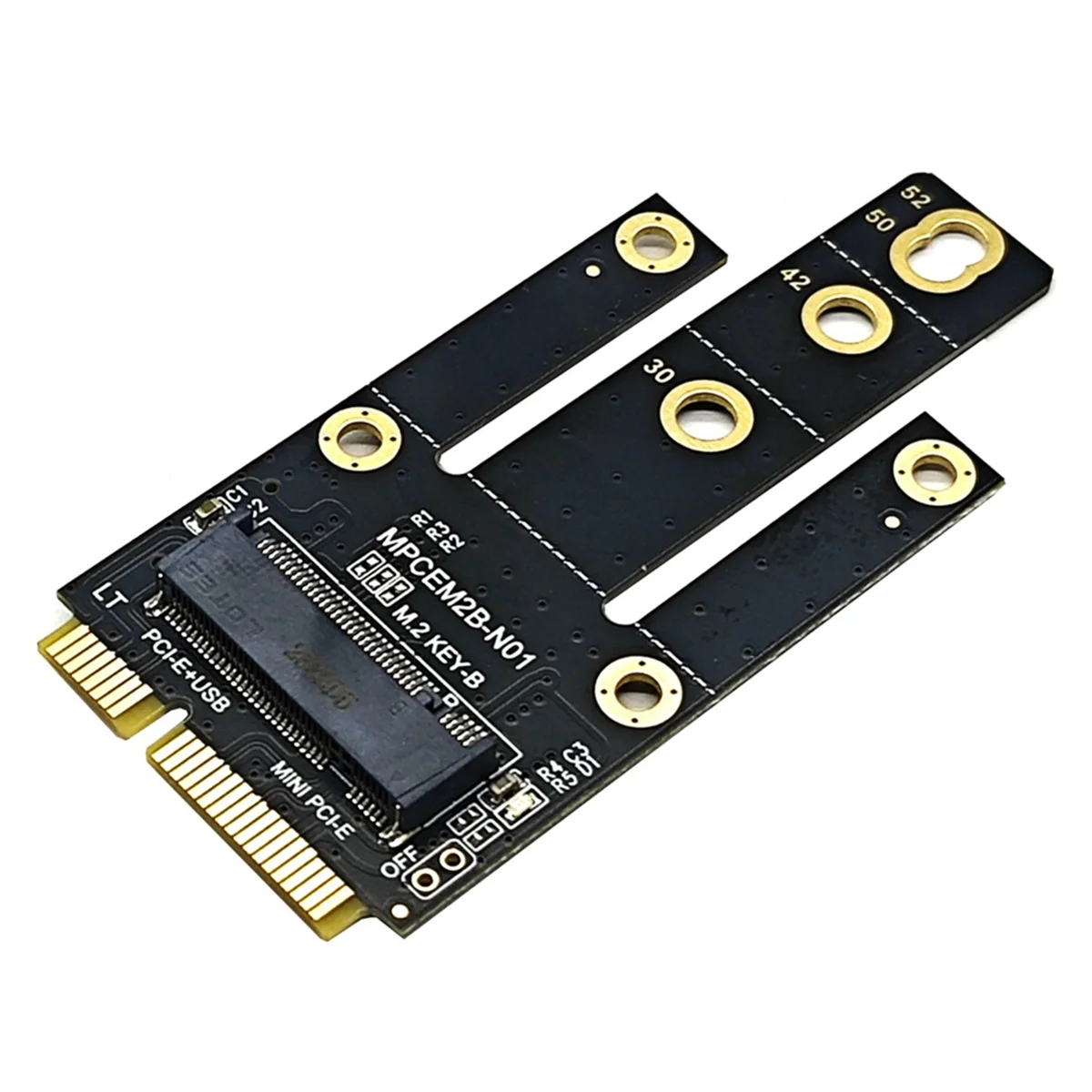 Carte adaptateur MPCIE vers KEY-B 6 000 emplacements MINIPCI-E vers M.2 NGFF Carte adaptateur Alfred Wild WiFi vers M Adaptateur carte B