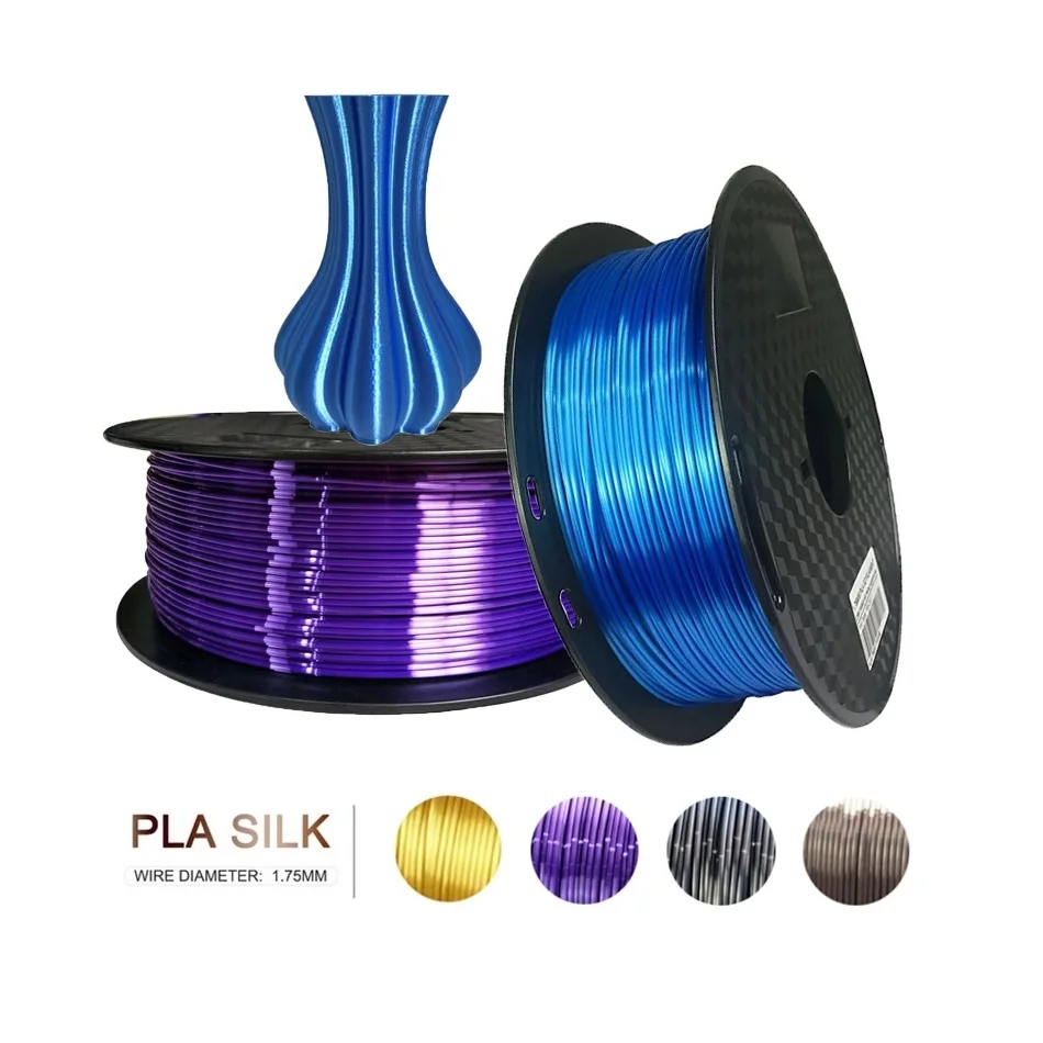 Filamento 3D PLA de seda, 1kg, 1,75mm, carrete de alambre, Material de impresora 3D, filamento de impresión 3D, filamento de impresión 3D de cobre PLA, oro rosa