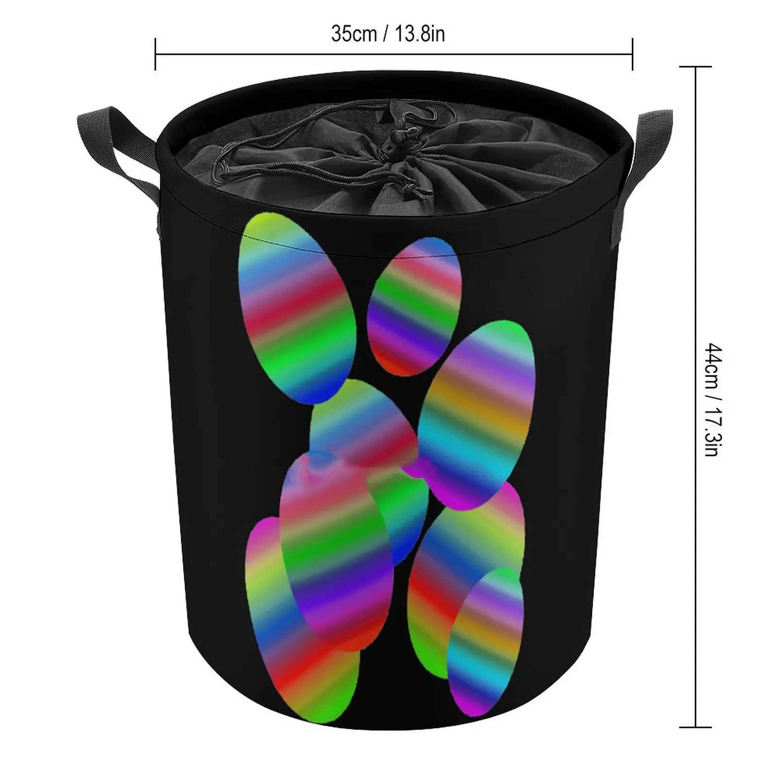 Colorful Easter Eggs for Easter Unisex Lightweight Storage Box Laundry Basket Organizer Division Storage of Clothes Lifting Hand