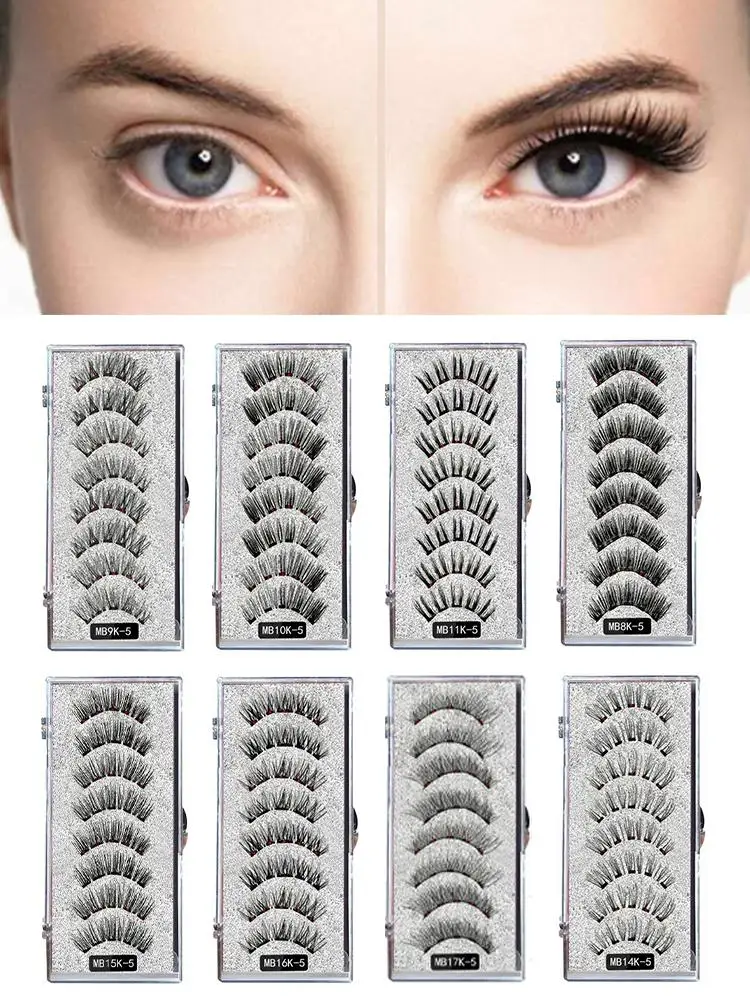MB1K-5 Nieuwe 3D Magnetische Wimperextensions, Natuurlijke Wimperkrultang Verzenddoos Wimperextensions Nepwimpers Herbruikbaar Ondersteuning Dagelijks Gebruik Wimpers - afbeelding 2