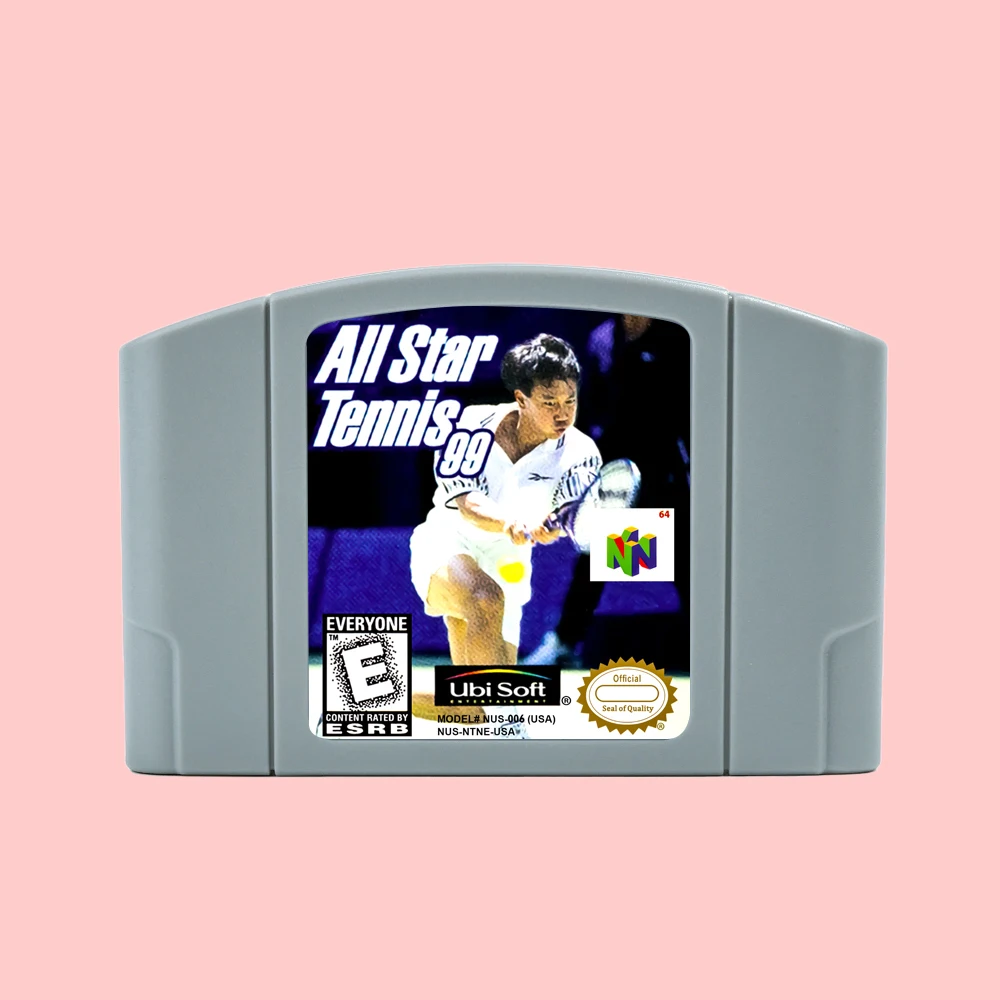 All Star Tennis 99 for Retro N64 Bit Game Cartridge USA EUR Version NTSC PAL FormatChidren Gift Gaming