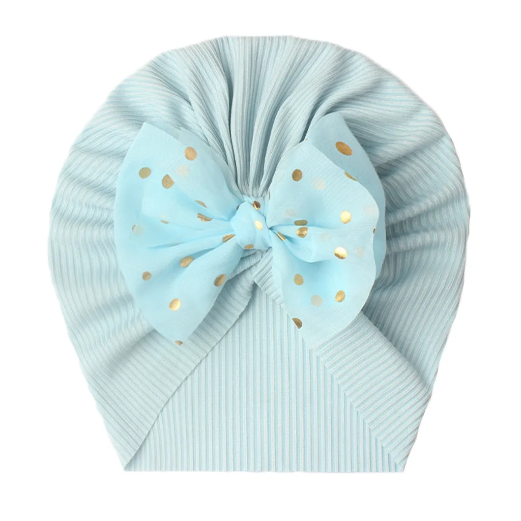 12 Colors Lovely Shiny Bowknot Baby Hat Cute Solid Color Baby Girls Boys Hat Turban Soft Newborn Infant Cap Beanies Head Wraps