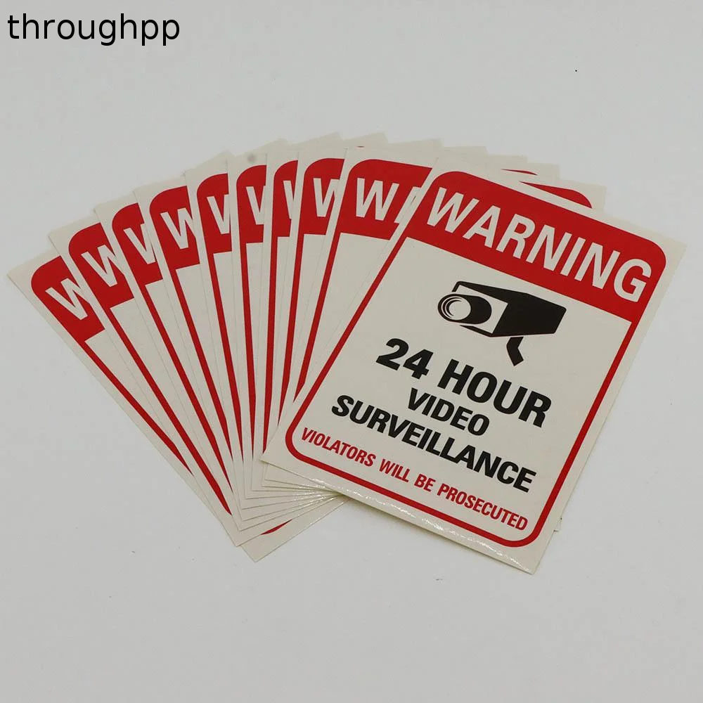 Practical 24 Hour Monitor Camera Security Camera Sign Warning Signs Stickers Decals Warning Sticker